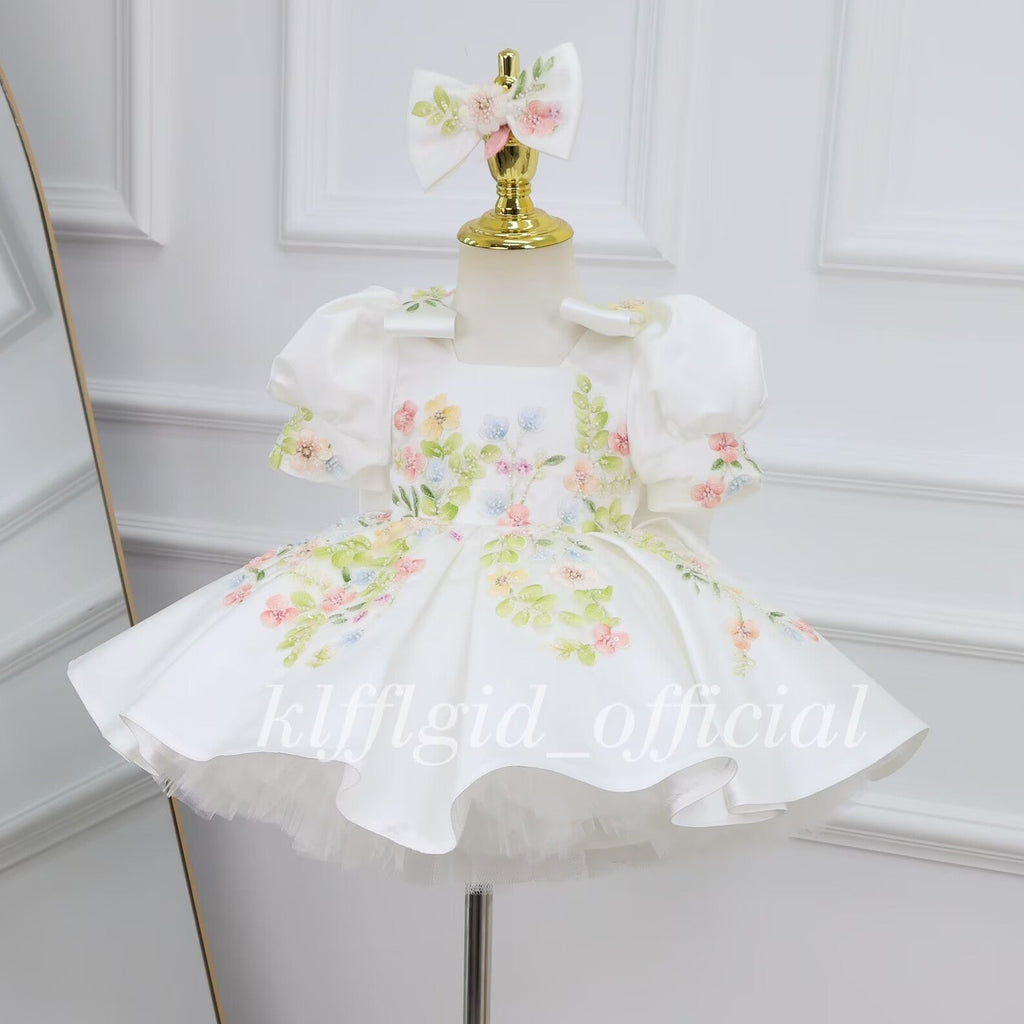 Wedding Flower Girl Dress Baby Birthday Dress Luxurious Pageant Gown｜KLFFIGID