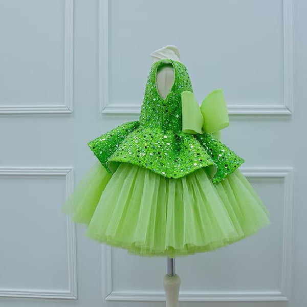 Elegant Sequin Baby Girl Birthday & Flower Girl Dress | KLIFFIGID