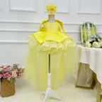 KLFFLGID Cute Bow Baby Birthday Dress Fashion sequined girls princess dress wedding flower girl dress host stage catwalk evening dress