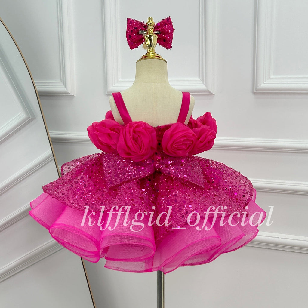 Girls' Wedding Dress Toddler Party Dress Luxury Couture | KLFFIGID