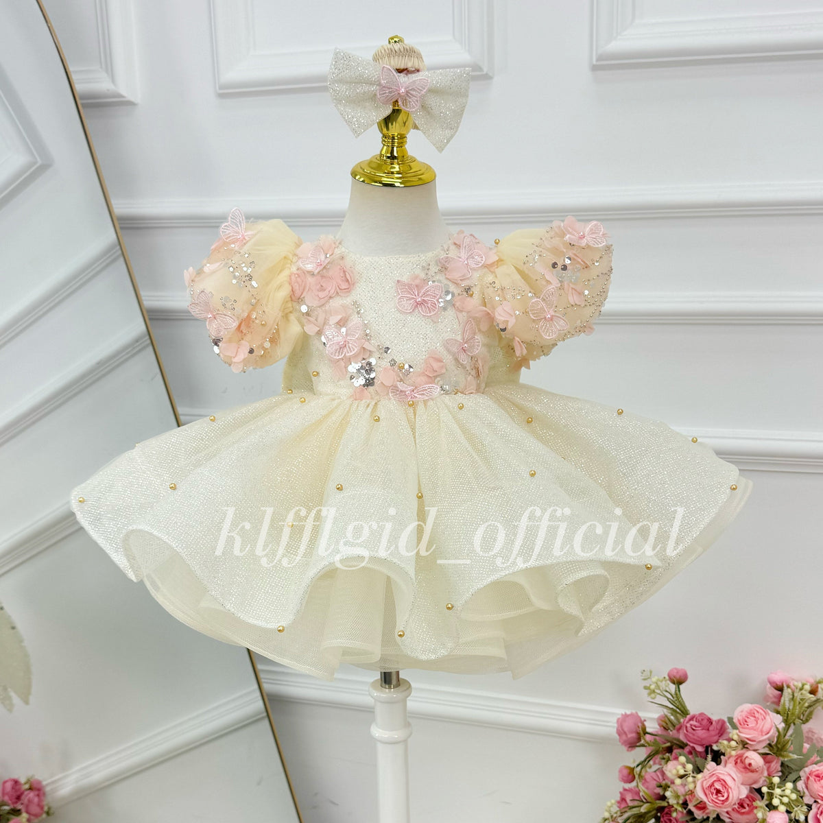 Baby's First Birthday Princess Ball Gown & Flower Girl Dress | KLFFLGID