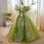 High quality embroidered girls dress Christmas party dress, school graduation prom evening dress,