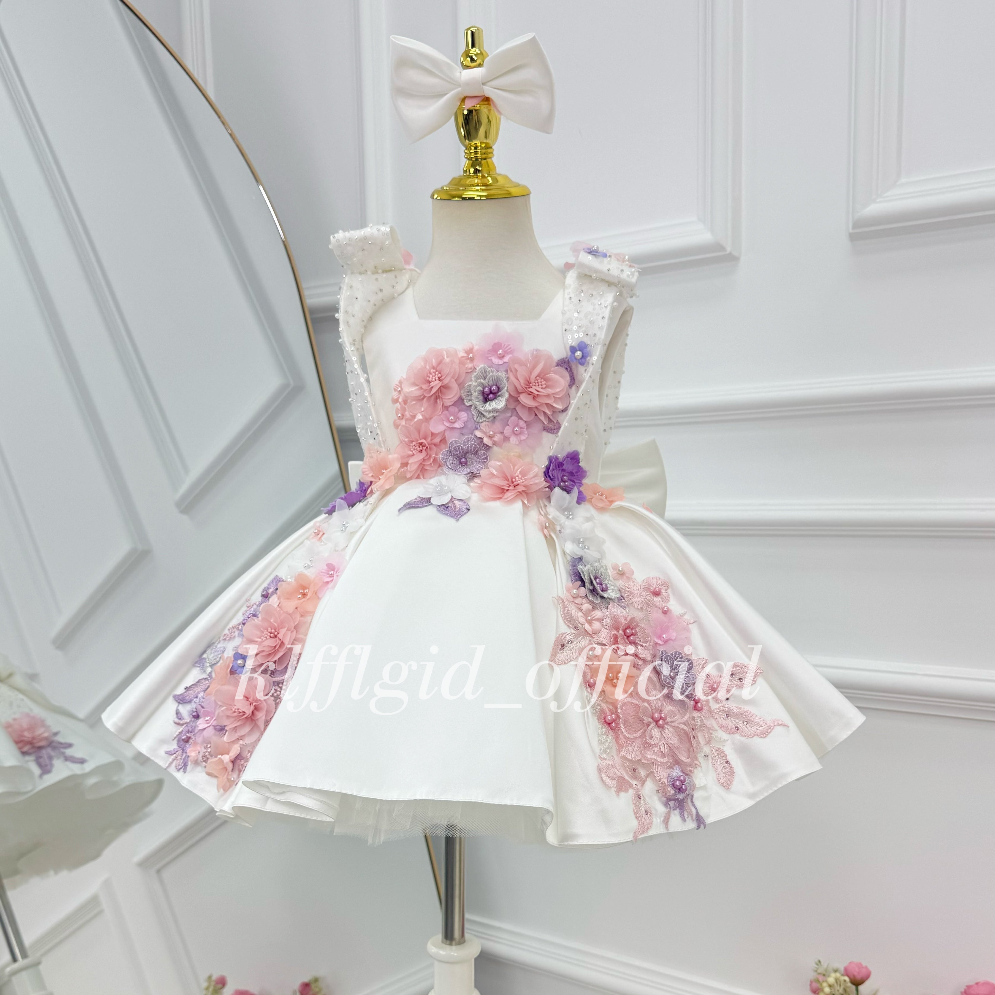 Girls Birthday Dress Gorgeous floral flower girl dress | KLFFIGID