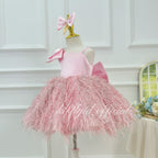 One-Shoulder Bow Princess Wedding Pageant Dress | KLFFIGID