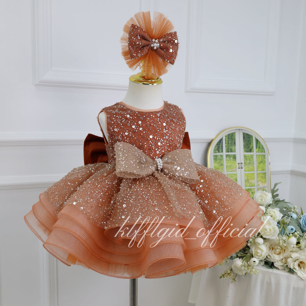 Birthday Princess Dress Glamorous Sequin Pageant Dress | KLFFIGID