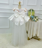 Embroidered Floral Short-Sleeve Flower Girl & Toddler Photo Dress | KLFFIGID