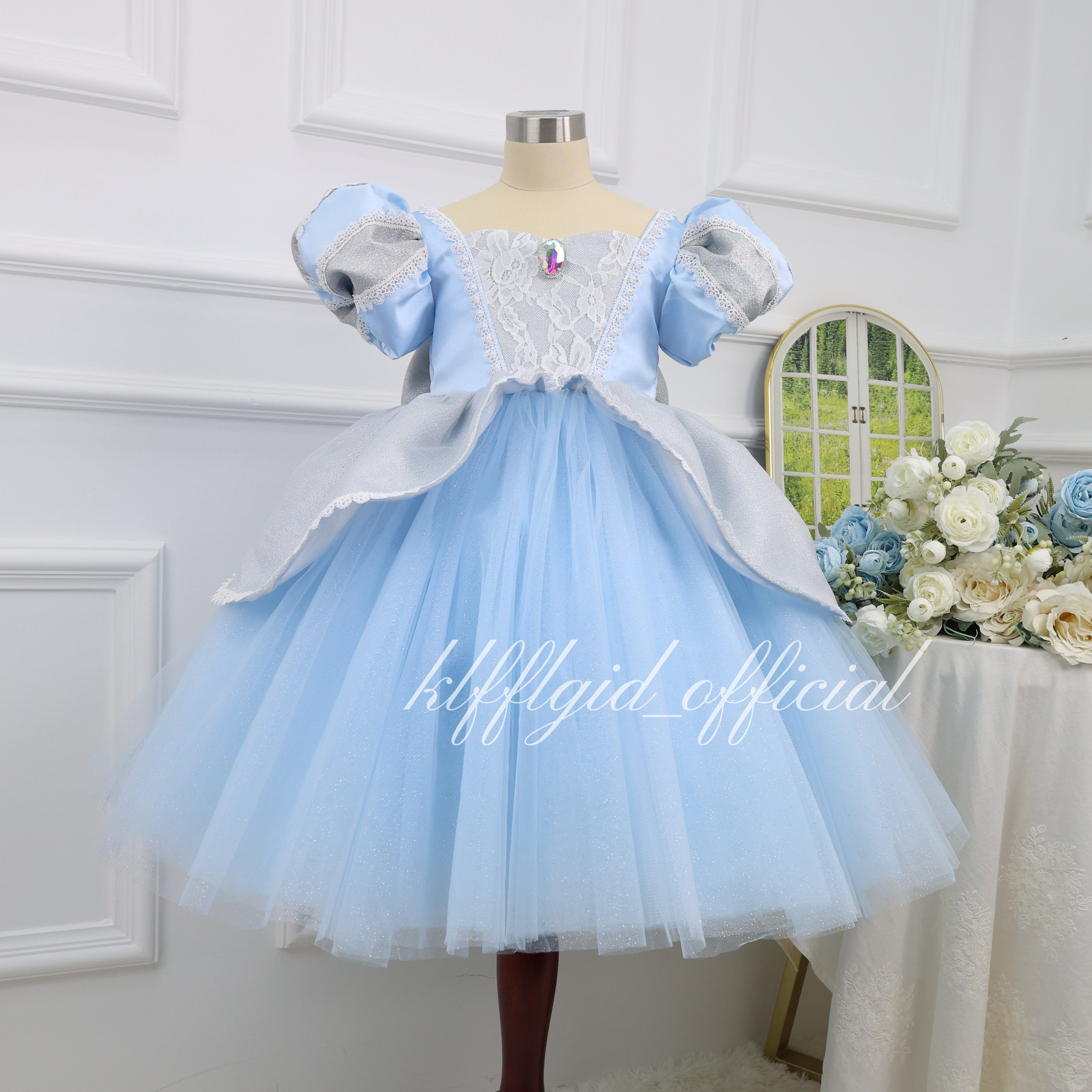 Baby First Birthday Dress Sequin Themed Party Gown | KLFFIGID