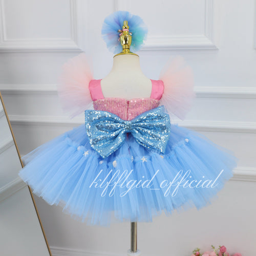 Cute Baby Birthday Dress Seashell-Themed Party Dress｜KLFFIGID