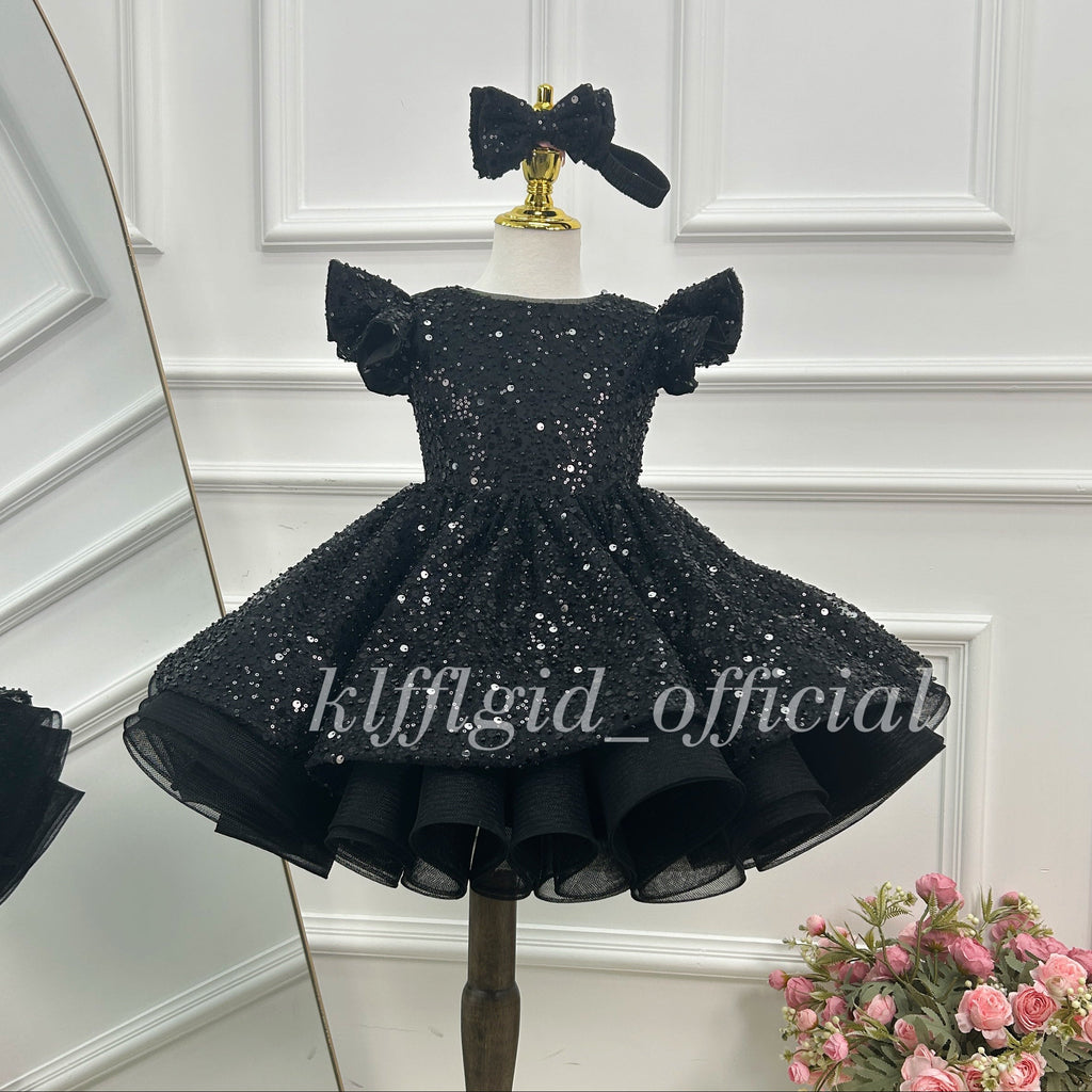 Baby Birthday Dress Glamorous sequined pageant gown for girls | KLFFIGID