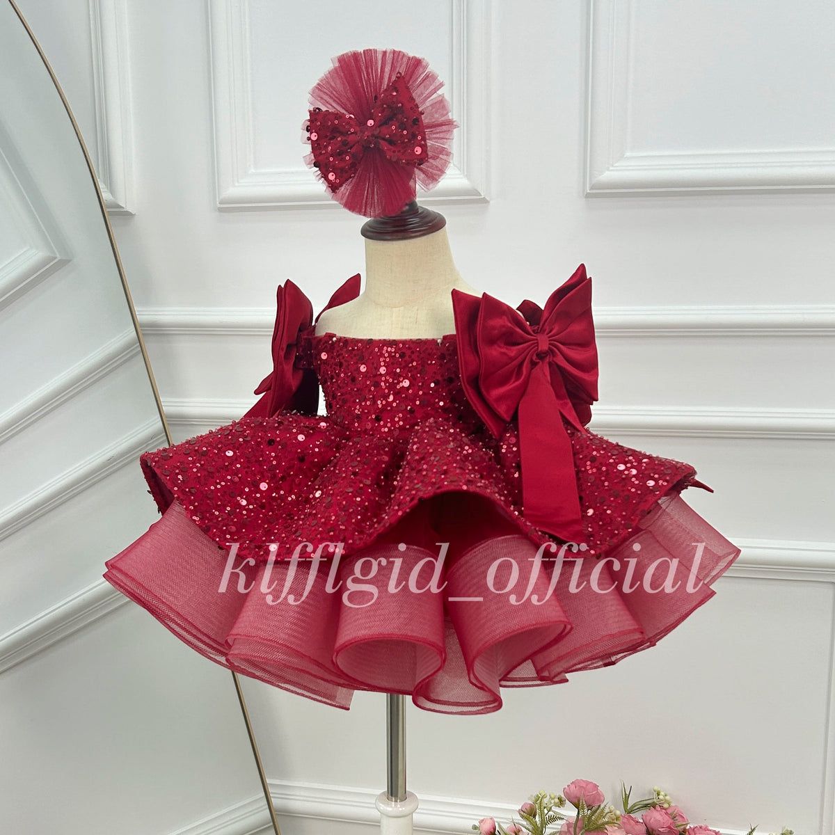 Baby's First Birthday Dress Glamorous Sequin Flower Girl Dress ｜KLFFLGID