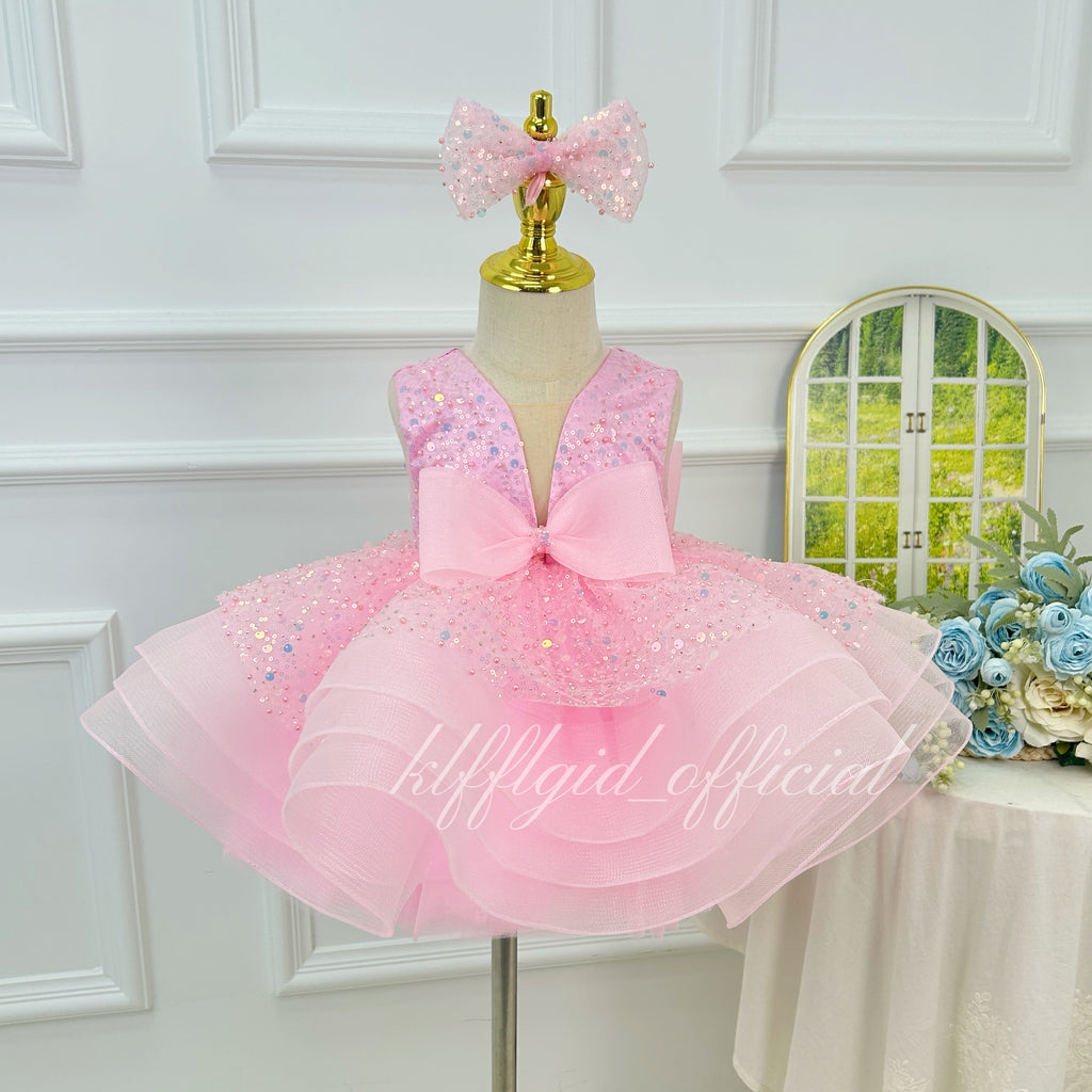 Girls Wedding Flower Girl & Baby First Birthday Dress | KLFFIGID