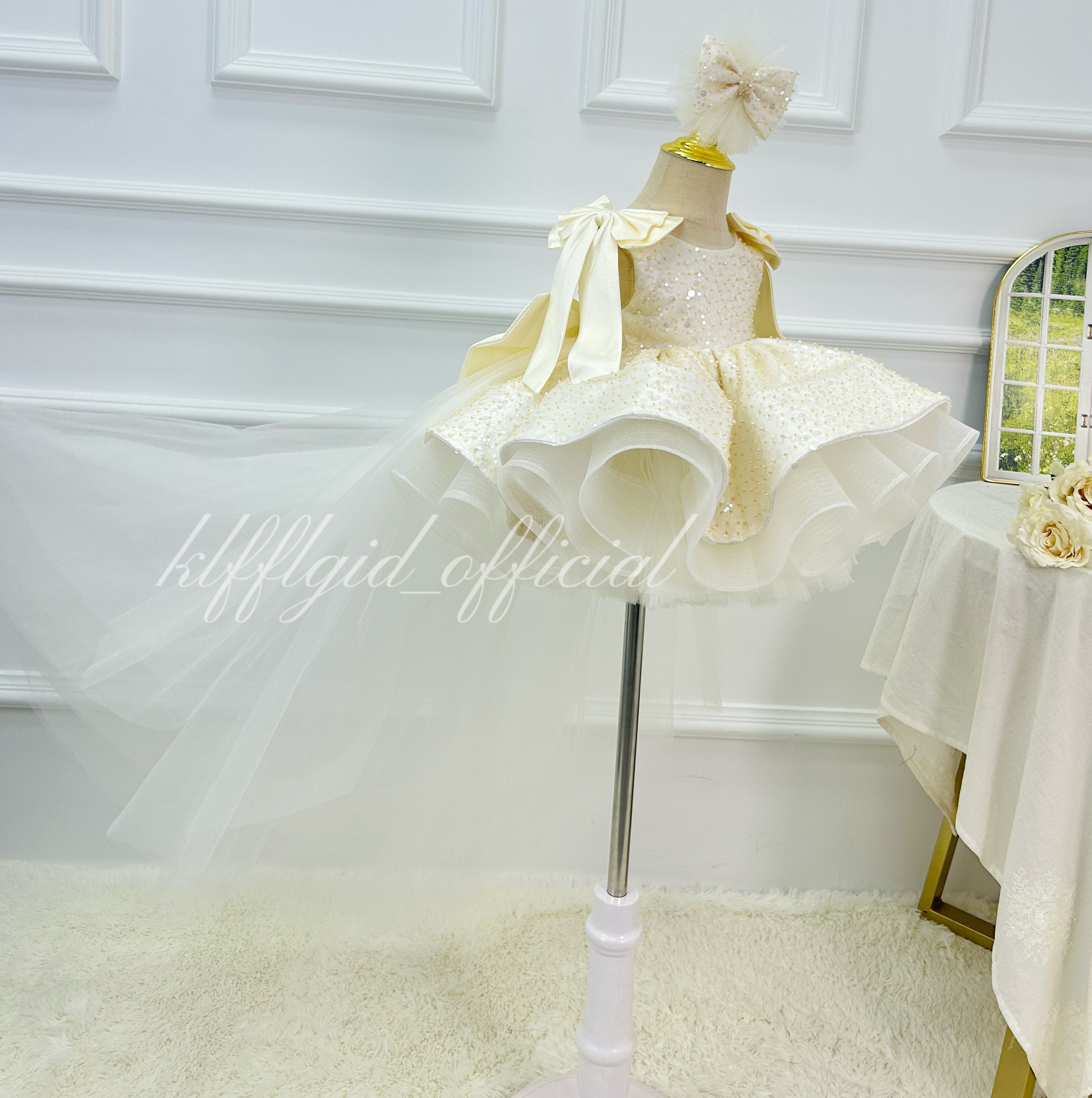 Birthday Dress Pageant Dress for Girls Wedding Ceremony skirt | KLFFIGID