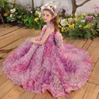 Elegance Dreamy Princess Dress Elegant Girl's Formal Dress for Birthday party clothes