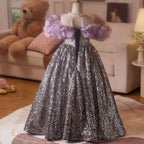Girls elegant sequin party princess dress 2-12Yrs wear