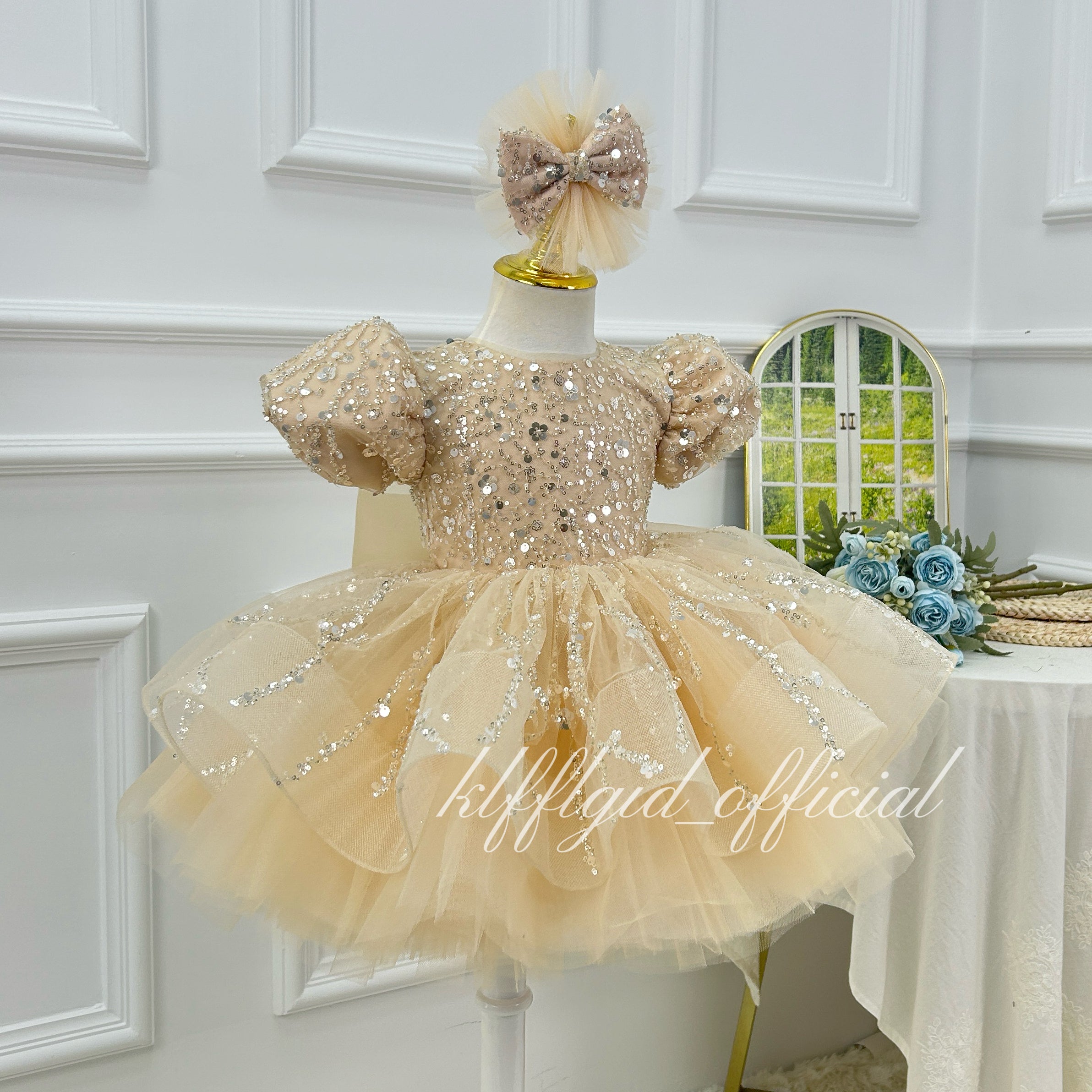 1st Birthday Flower Girl & Pageant Dress | KLFFIGID
