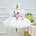 Birthday Princess Dress Luxury Girls Couture Stylish floral dress｜KLFFIGID