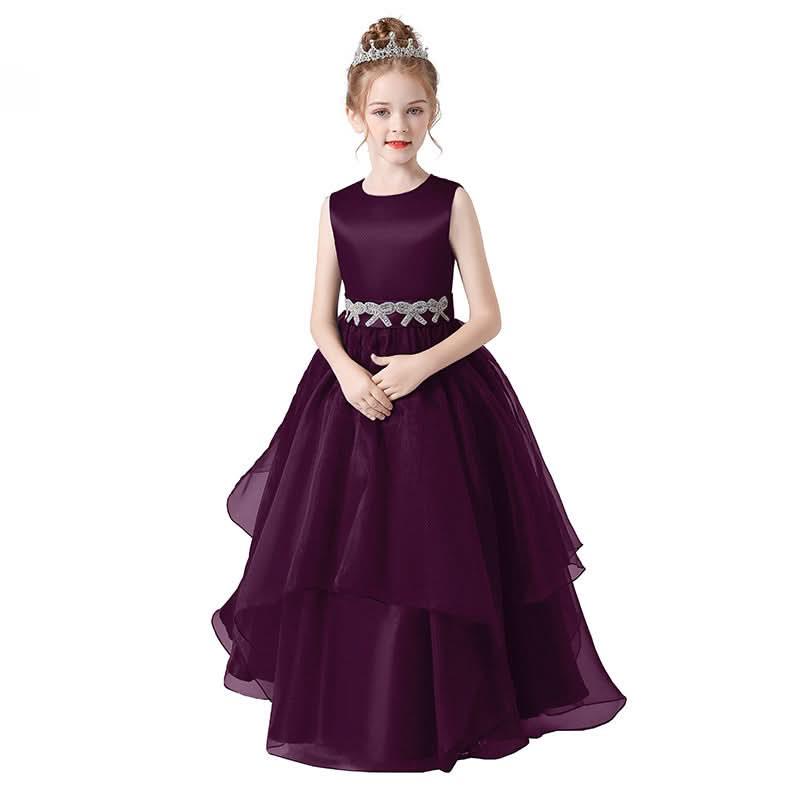 Dreamy Blue Gown for an Elegant Little Princess Multi-Layered Organza Dress for a Touch of Royal Playfulness