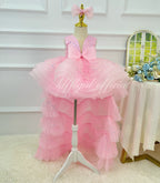 Gradient Pink Pearl Strap Dress - Luxury Princess Ball Dress | KLFFLGID