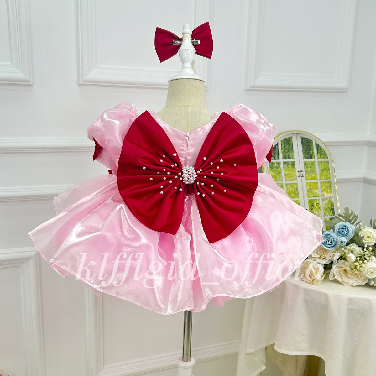 Cute birthday dress for a baby Wedding flower girl Elegant pageant gown｜KLFFIGID