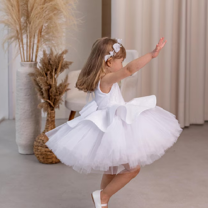 Elegant Sequin Baby Girl Birthday & Flower Girl Dress | KLIFFIGID
