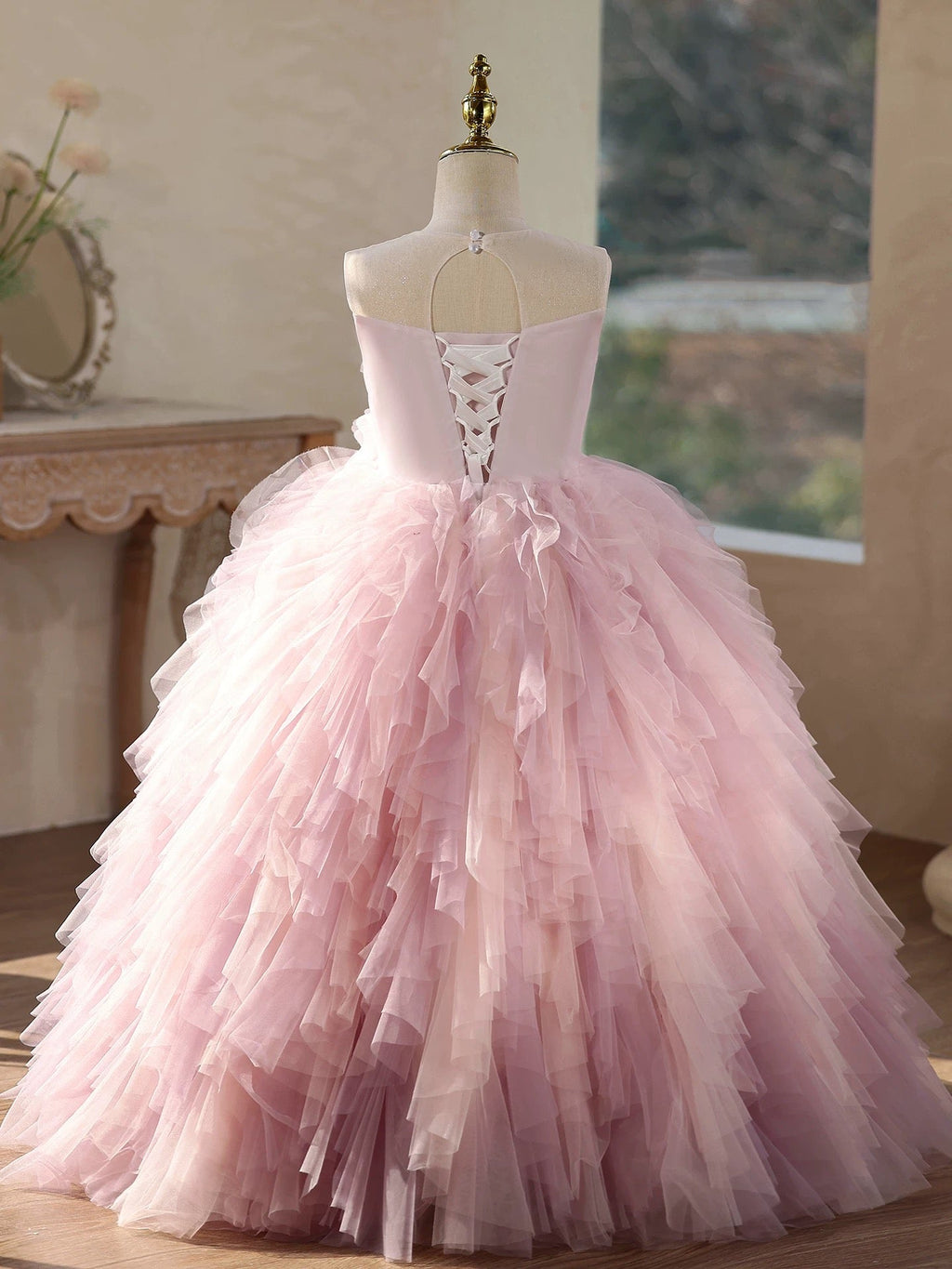 Girls' ballet dresses, children's long dresses, princess dresses for wedding flower girls aged 3-12, birthday dresses