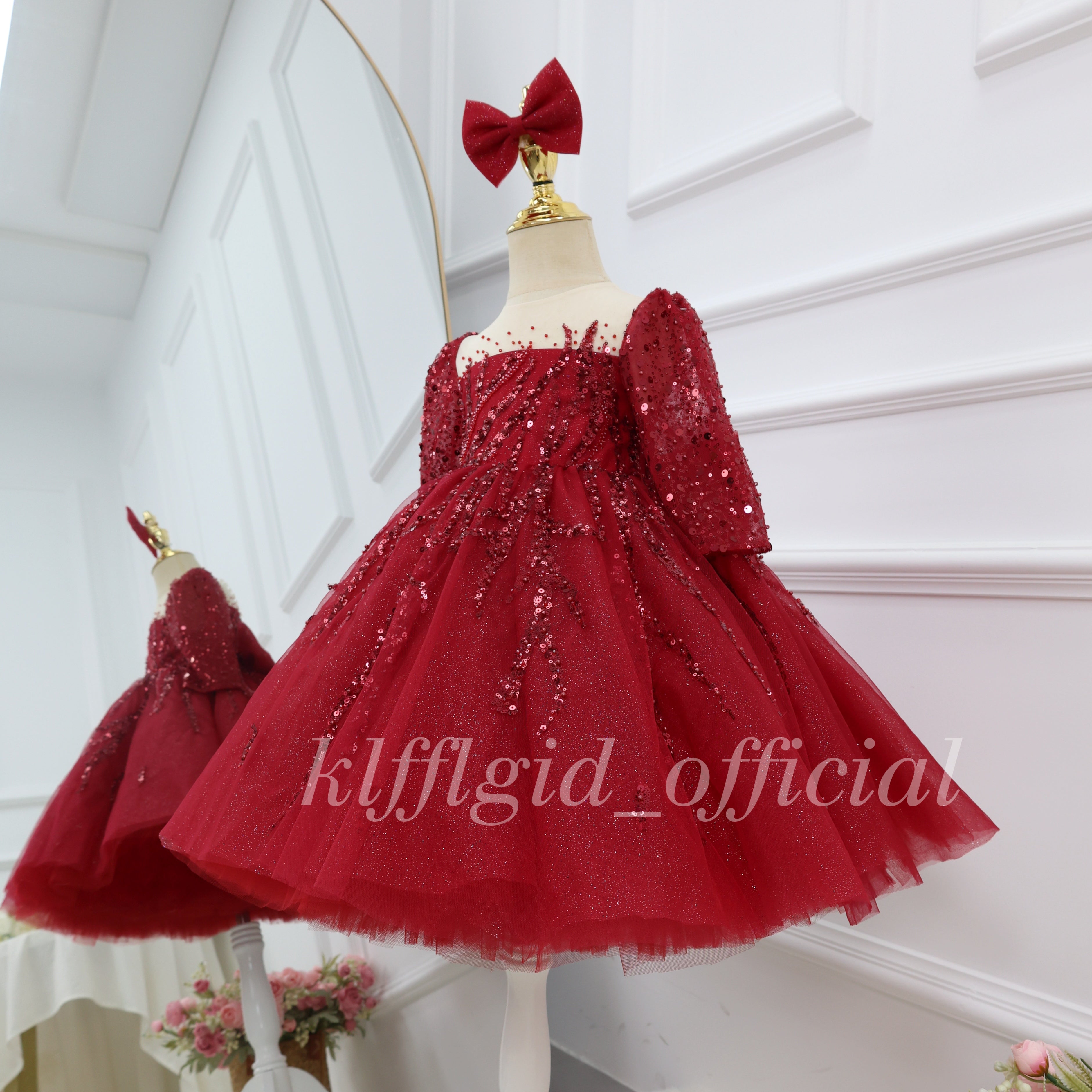Toddler Birthday dress Christmas Party Dress Elegant Princess Costume｜KLFFIGID