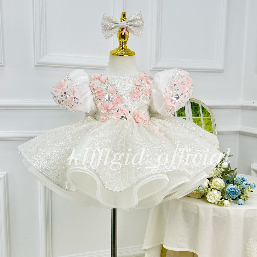 Baby's First Birthday Princess Ball Gown & Flower Girl Dress | KLFFLGID