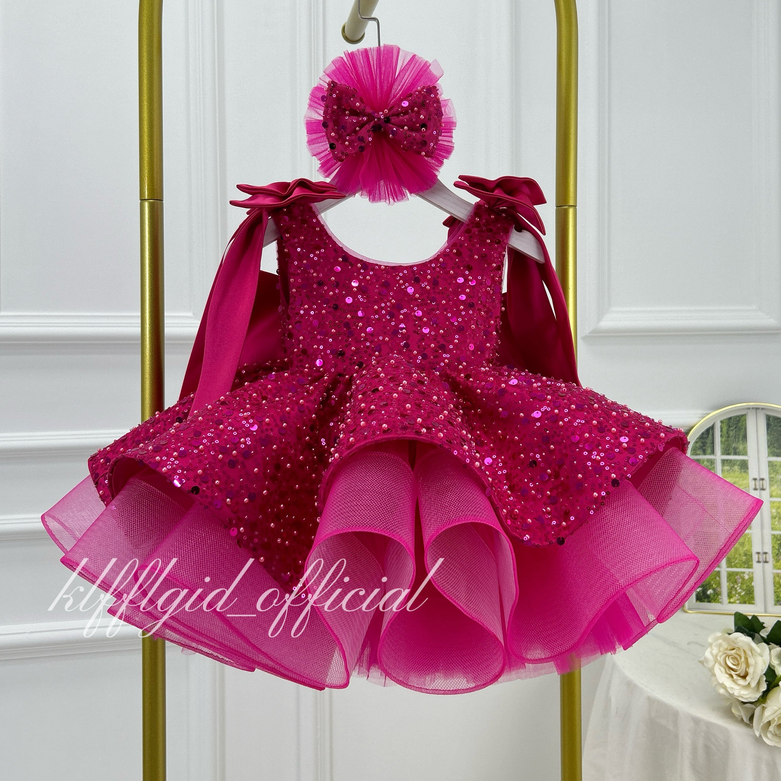 Luxury Girls Couture Flower Girl Wedding Dress | KLFFIGID