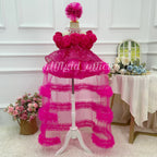 Toddler Princess Dress with 3D Roses & Butterfly Wings for Girls | KLFFIGID