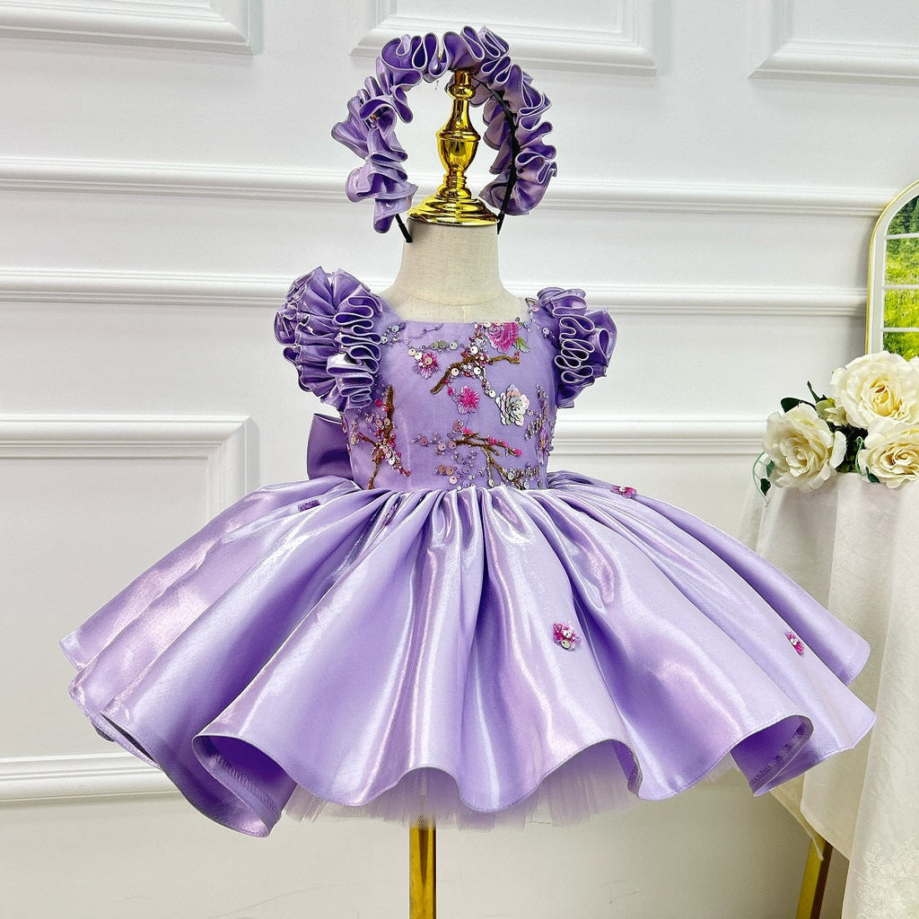 Girls Elegant Floral Fairy Colorful Princess Dress | KLFFIGID