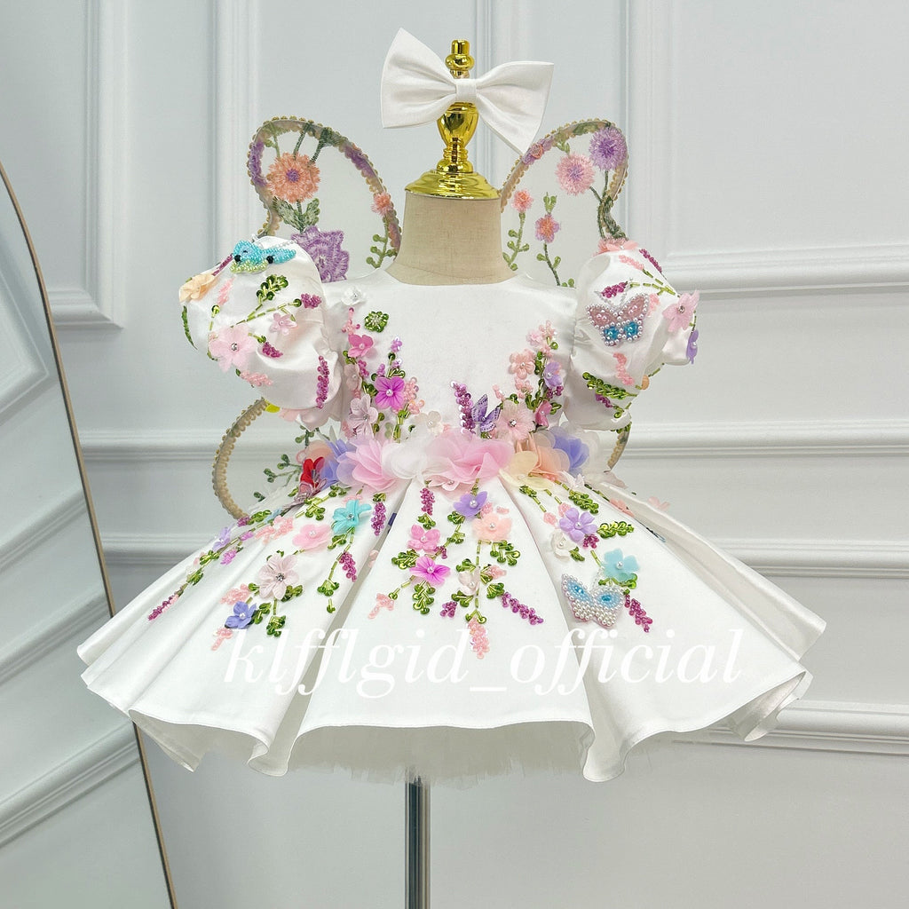 Birthday Dress for Baby Girls Luxurious pageant gown Girls Sparkly Ball Gown｜KLFFIGID