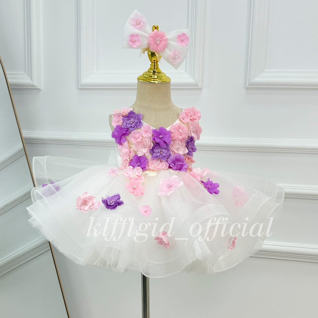 Baby Girls 1st Birthday Fairy Princess Wedding Dress | KLFFIGID