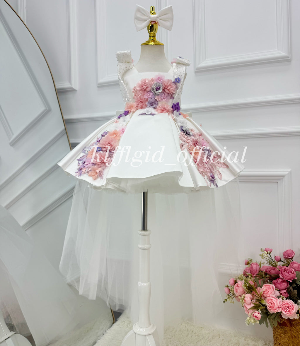Girls Birthday Dress Gorgeous floral flower girl dress | KLFFIGID