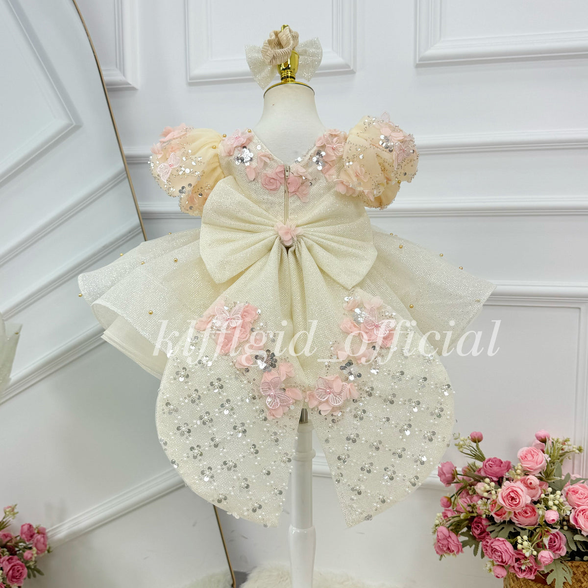 Baby's First Birthday Princess Ball Gown & Flower Girl Dress | KLFFLGID