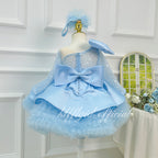 Sparkly Long Sleeve Birthday Pageant Dress for Baby Girls | KLFFIGID