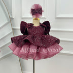 Girls First birthday dress Cute bow-adorned party dress | KLFFIGID