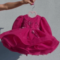 Girls Long Sleeve Sequin Embroidered Princess Dress | KLFFLGID