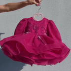 Girls Long Sleeve Sequin Embroidered Princess Dress | KLFFLGID
