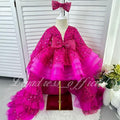Cute Sequin Mesh Tiered Princess Dress with Train | KLFFIGID
