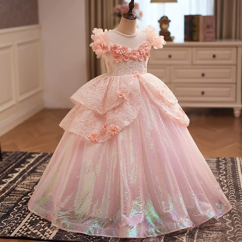 3-12 years old beauty pageant party evening dress, wedding girl dress, birthday party girl princess dress