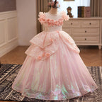 3-12 years old beauty pageant party evening dress, wedding girl dress, birthday party girl princess dress