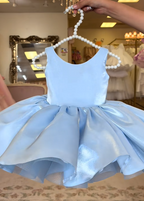 Cute Baby Birthday Dress Stylish Open-Back Pageant Dress for Girls｜KLFFIGID