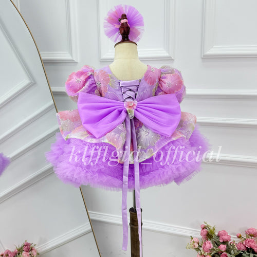 1-year-old baby birthday dress Baby Party Frock | KLFFLGID