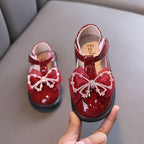 Multi-Color Bow Girl Shoes Princess Essentials Versatile Girls' Flats