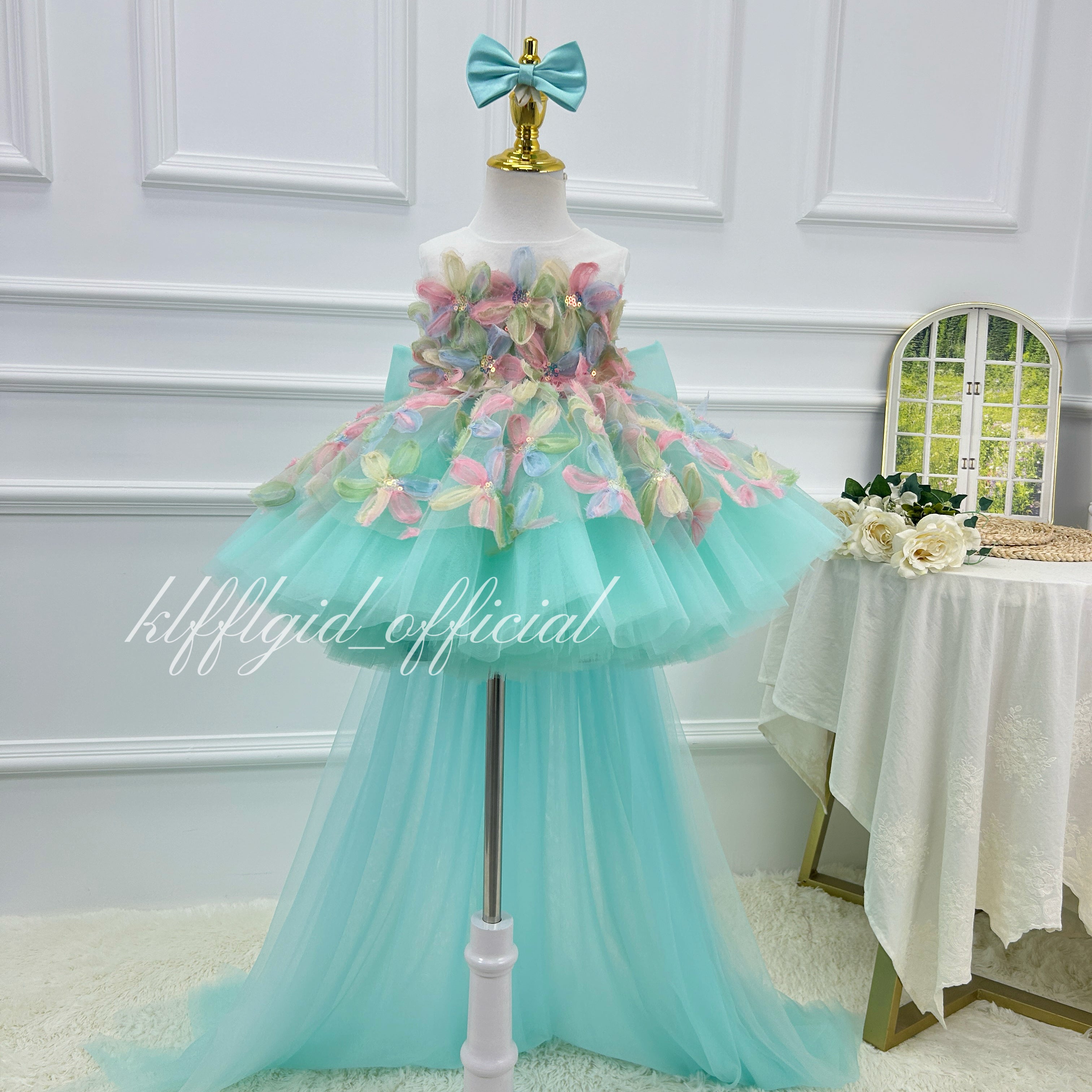 Birthday Princess Dress Girls Fairy Dress Flower Girl Dress | KLFFIGID