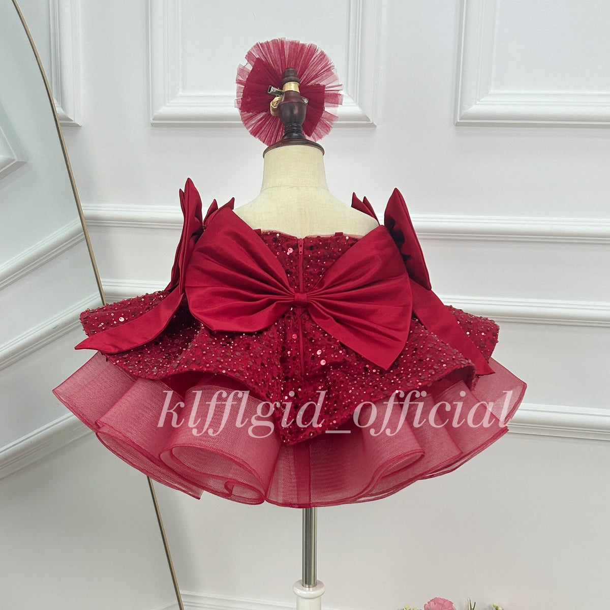 Baby's First Birthday Dress Glamorous Sequin Flower Girl Dress ｜KLFFLGID