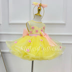 Baby Birthday & Wedding Flower Girl Layered Tulle Dress | KLFFLGID