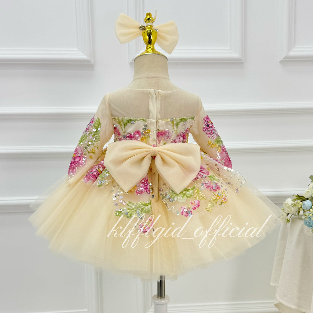 Toddlers birthday dress Pageant gowns for girl Matching mother-daughter outfits| KLFFIGID