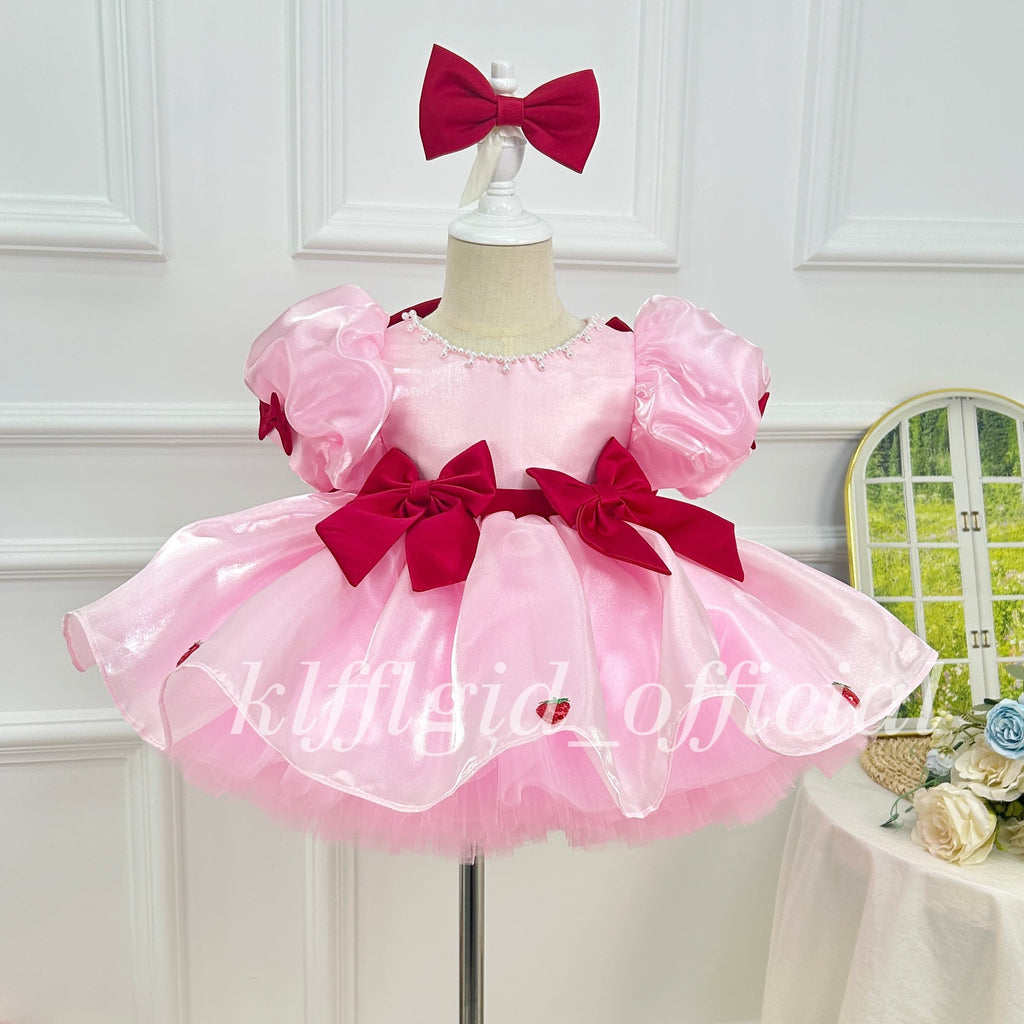 Cute birthday dress for a baby Wedding flower girl Elegant pageant gown｜KLFFIGID