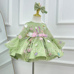 1-year-old baby birthday dress gorgeous Wedding flower girl dress Baby Party Frock | KLFFLGID